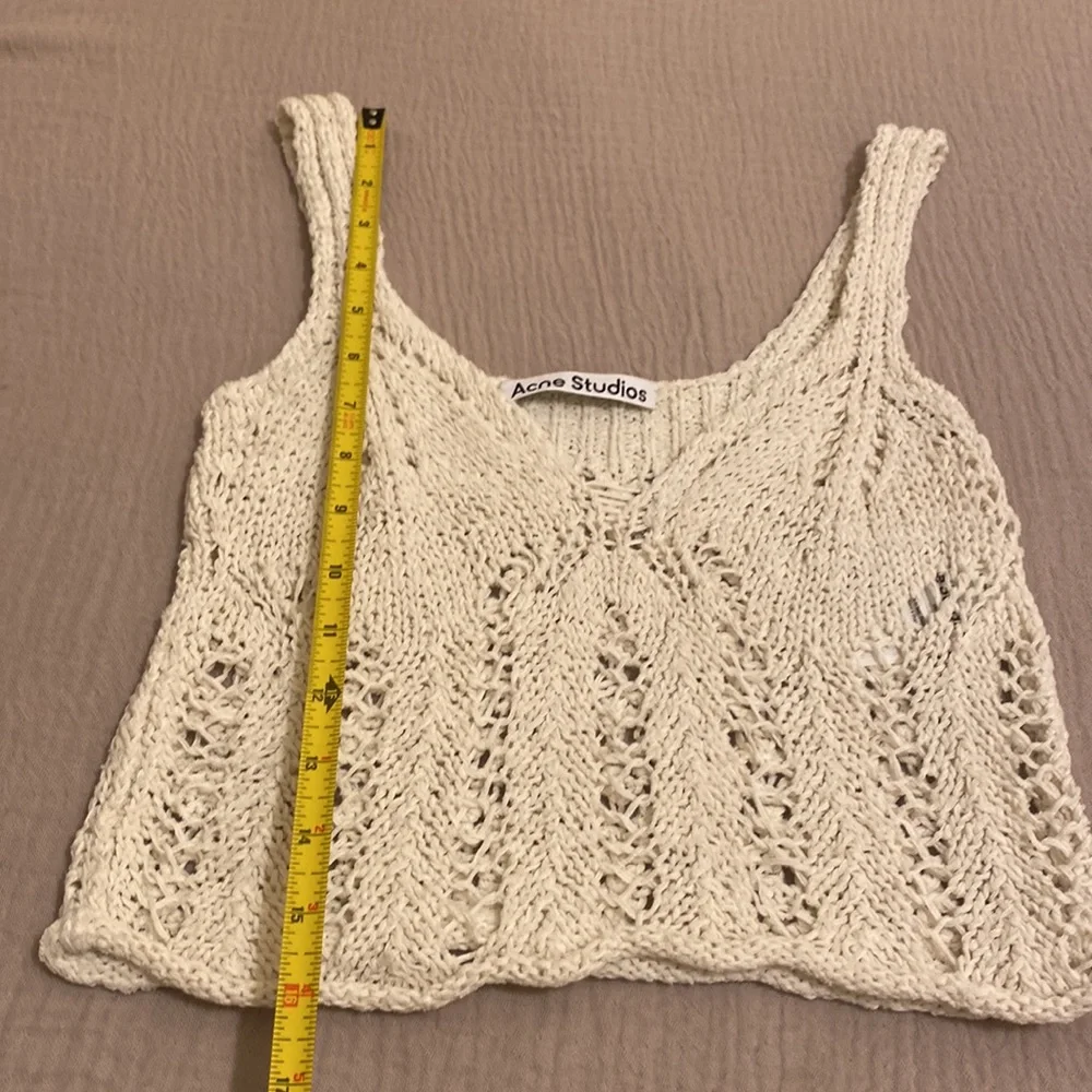 Acne Cream Openwork Knit Camisole. Size XXS - Picture 6 of 8